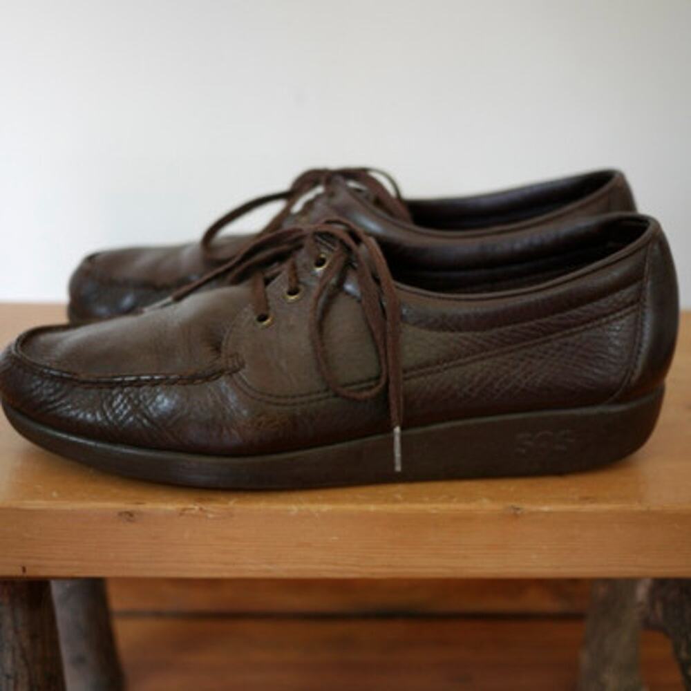 Vintage SAS Shoes Leather Chukka Sneakers Comfort Oxfords Mens USA 12.5M 47 - Picture 4 of 9